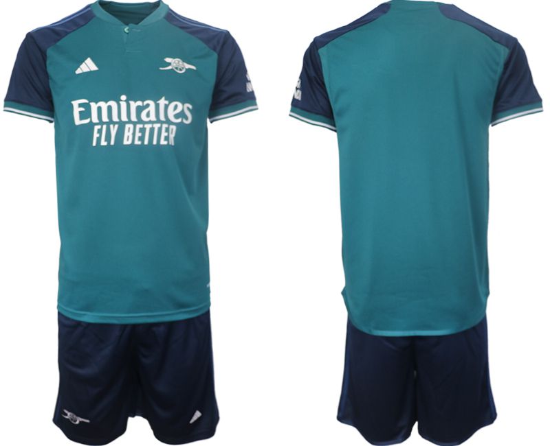 Men 2023-2024 Club Arsenal away blank blue Soccer Jersey->arsenal jersey->Soccer Club Jersey
